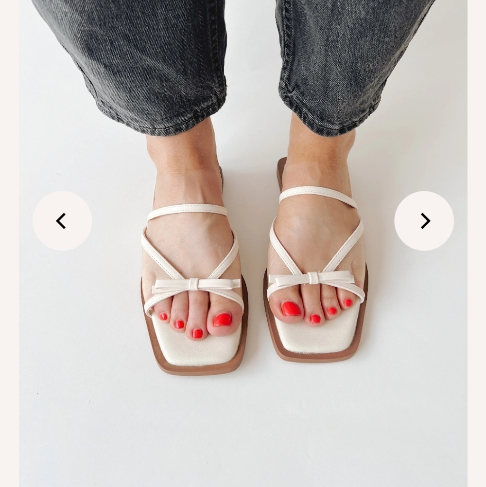 Matisse Women's Cream Strappy Square-Toe Sandals - Elegant Summer Style